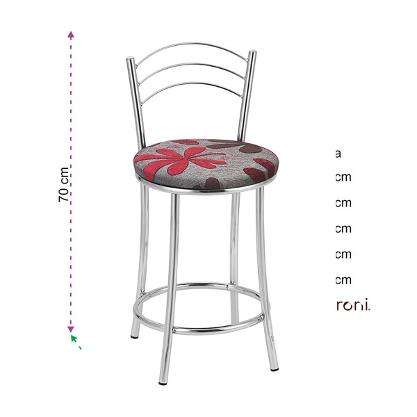 Kit 2 Banquetas Cromadas Bc26c De Metal E Assento Espuma D15