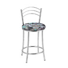 Kit 2 Banquetas Cromadas Bc26c De Metal E Assento Espuma D15