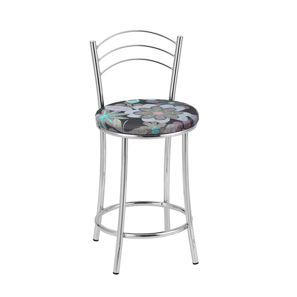 Kit 2 Banquetas Cromadas Bc26c De Metal E Assento Espuma D15