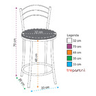 Kit 2 Banquetas Cromadas Bc26c De Metal E Assento Espuma D15