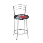 Kit 2 Banquetas Cromadas Bc26c De Metal E Assento Espuma D15