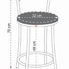 Kit 2 Banquetas Cromadas Bc26c De Metal E Assento Espuma D15