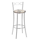 Kit 2 Banquetas Cromadas Bc51-a E516 Cromado/bege