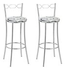 Kit 2 Banquetas Cromadas Bc51-a E523 Cromado/branco