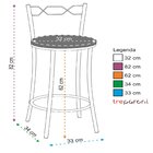 Kit 2 Banquetas Cromadas Bc51-b A101 Cromado/preto