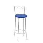 Kit 2 Banquetas Cromadas Bc51-b A103 Cromado/azul