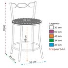 Kit 2 Banquetas Cromadas Bc51-c D410 Cromado/azul