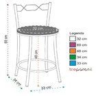 Kit 2 Banquetas Cromadas Bc51-c E503 Cromado/bege
