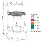 Kit 2 Banquetas Cromadas Bc51-c - E510 Cromada/azul