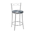 Kit 2 Banquetas Cromadas Bc51-c - E510 Cromada/azul