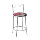 Kit 2 Banquetas Cromadas Bc51-c - E511 Cromada/vermelho