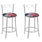 Kit 2 Banquetas Cromadas Bc51-c - E522 Cromada/preto/cinza