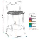 Kit 2 Banquetas Cromadas Bc51-c - E522 Cromada/preto/cinza