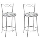 Kit 2 Banquetas Cromadas Bc51-c - E523 Cromada/branco