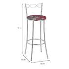 Kit 2 Banquetas Cromadas Bc51a De Metal E Assento Espuma D15