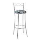 Kit 2 Banquetas Cromadas Bc51a De Metal E Assento Espuma D15