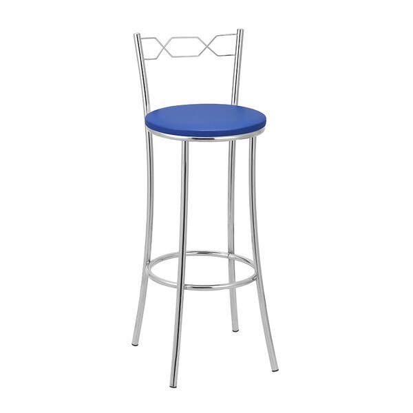 Kit 2 Banquetas Cromadas Bc51a De Metal E Assento Espuma D15