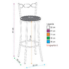 Kit 2 Banquetas Cromadas Bc51a De Metal E Assento Espuma D15