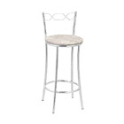 Kit 2 Banquetas Cromadas Bc51b De Metal E Assento Espuma D15