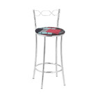 Kit 2 Banquetas Cromadas Bc51b De Metal E Assento Espuma D15