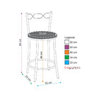 Kit 2 Banquetas Cromadas Bc51c De Metal E Assento Espuma D15