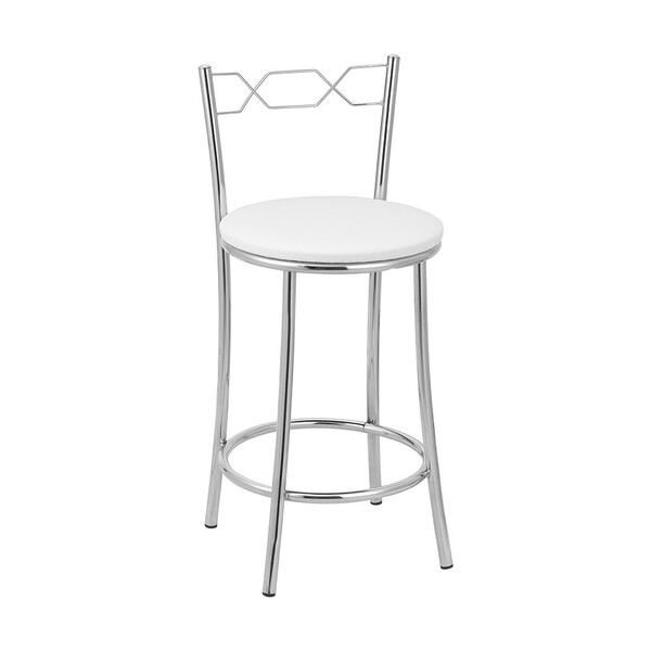 Kit 2 Banquetas Cromadas Bc51c De Metal E Assento Espuma D15