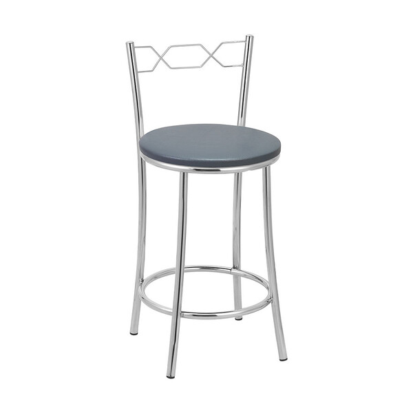 Kit 2 Banquetas Cromadas Bc51c De Metal E Assento Espuma D15