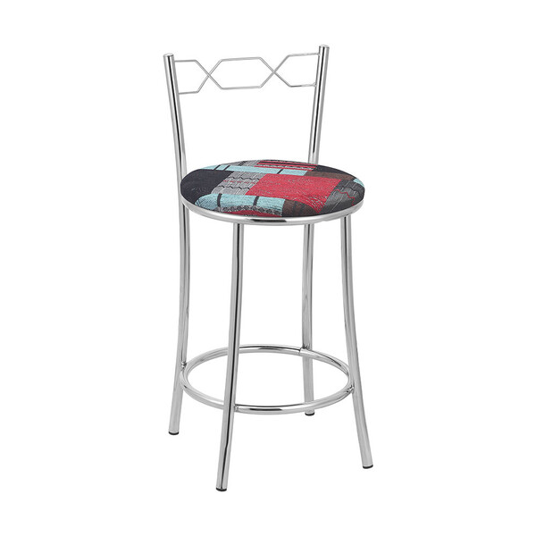 Kit 2 Banquetas Cromadas Bc51c De Metal E Assento Espuma D15