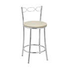 Kit 2 Banquetas Cromadas Bc51c De Metal E Assento Espuma D15