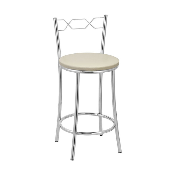 Kit 2 Banquetas Cromadas Bc51c De Metal E Assento Espuma D15