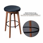 Kit 2 Banquetas De Madeira Maciça E Estofada Idia Ressignific