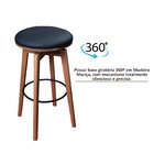 Kit 2 Banquetas De Madeira Maciça E Estofada Idia Ressignific