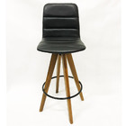 Kit 2 Banquetas Decorativa Helena Gomada Preta Base Giratória