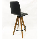 Kit 2 Banquetas Decorativa Helena Gomada Preta Base Giratória