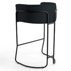 Kit 2 Banquetas Decorativas Base Aço Preto Betina C-05 Corano