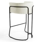 Kit 2 Banquetas Decorativas Base Aço Preto Betina Veludo C-30