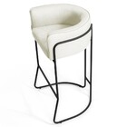 Kit 2 Banquetas Decorativas Base Aço Preto Betina Veludo C-30