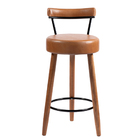 Kit 2 Banquetas Decorativas Napoles Courino Amarula Salaone