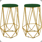 Kit 2 Banquetas Decorativas Para Balcão Hexágonal Aramado Bas