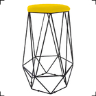 Kit 2 Banquetas Decorativas Para Bistrô Hexágonal Aramado Bas