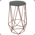 Kit 2 Banquetas Decorativas Reforçadas Para Balcão Hexágonal