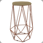 Kit 2 Banquetas Decorativas Reforçadas Para Balcão Hexágonal