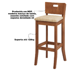 Kit 2 Banquetas Decorativas Sala De Jantar Dora Com Estofado