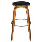 Kit 2 Banquetas Decorativas Sala E Cozinha Turn Madeira Preta