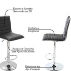 Kit 2 Banquetas Decorativas Sala Mitty Pu Sintético Preta G56