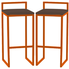 Kit 2 Banquetas Decorativas Yah Para Cozinha E Balcão Área Go