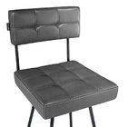 Kit 2 Banquetas Em Aço E Couro Sintético Madri  Preto/preto