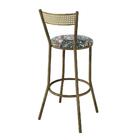 Kit 2 Banquetas Em Aço Sofia Floral Costela De Adão Verde - C