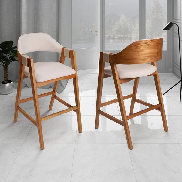 Kit 2 Banquetas Em Madeira Maciça Bélgica Espresso Móveis Imb