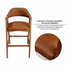 Kit 2 Banquetas Em Madeira Maciça Bélgica Espresso Móveis Imb